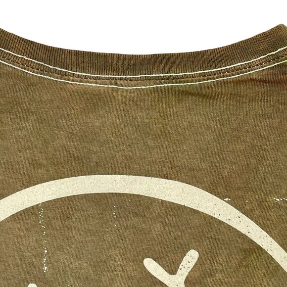 NWOT Nirvana Band Tee Green Large 100% Cotton Licensed Merch Grunge Rock Smiley - Picture 6 of 11